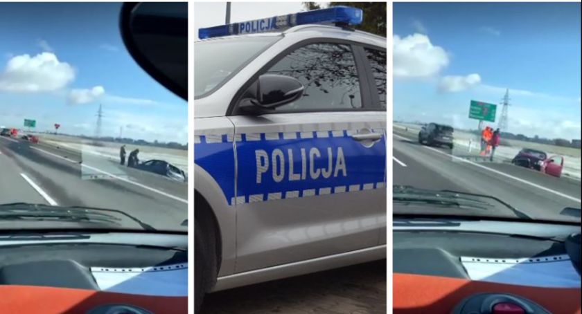 Kolizja na S17 – Dwa samochody w rowie i dwa mandaty (Video)