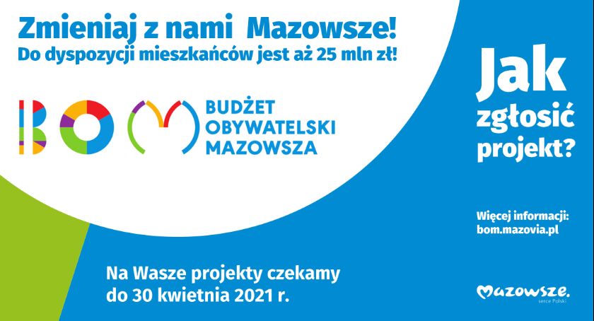 Dwa tygodnie na zgłaszanie projektów do Budżetu Obywatelskiego Mazowsza