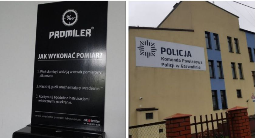 Samoobsługowy alkomat w komendzie