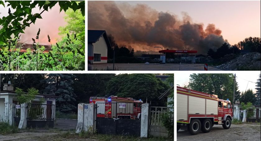 Pożar budynku dawnej huty szkła – Zdjęcia i video