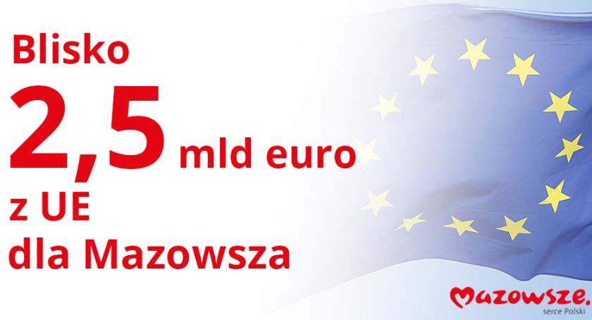 2,5 mld euro dla Mazowsza 