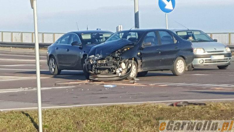 Garwolin: kolizja fiata z peugeotem