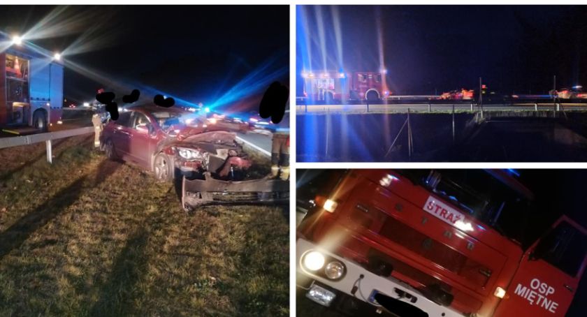 Kolizja aut na S17 