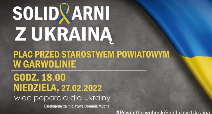 Wiec poparcia – Garwolin solidarny z Ukrainą 