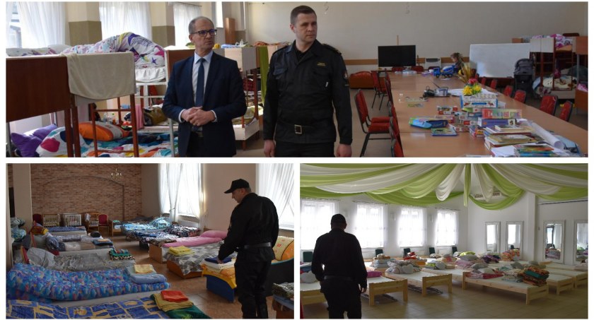 Wizytacja miejsc pobytu dla uchodźców – Przygotowali 18 remiz 