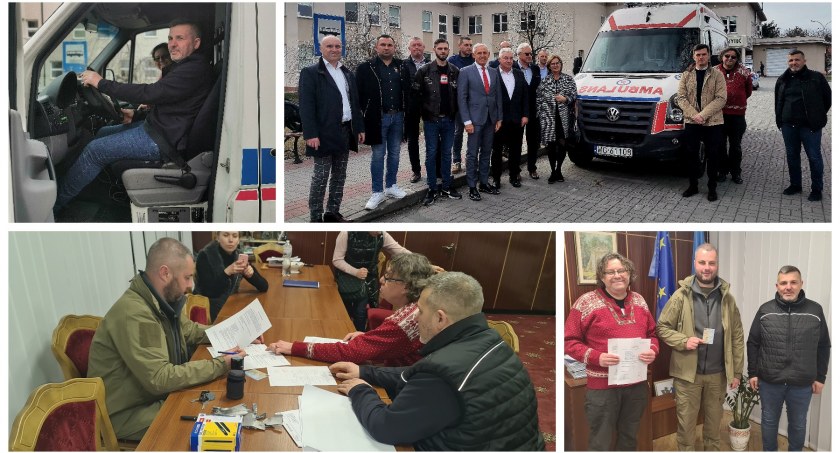 Wyremontowana karetka trafiła na Ukrainę