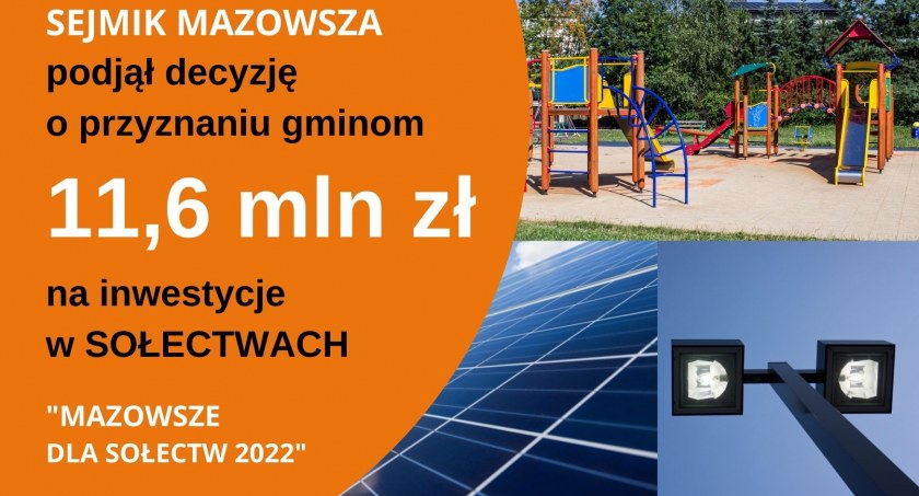 Mazowsze dla sołectw 2022 – Znamy beneficjentów programu