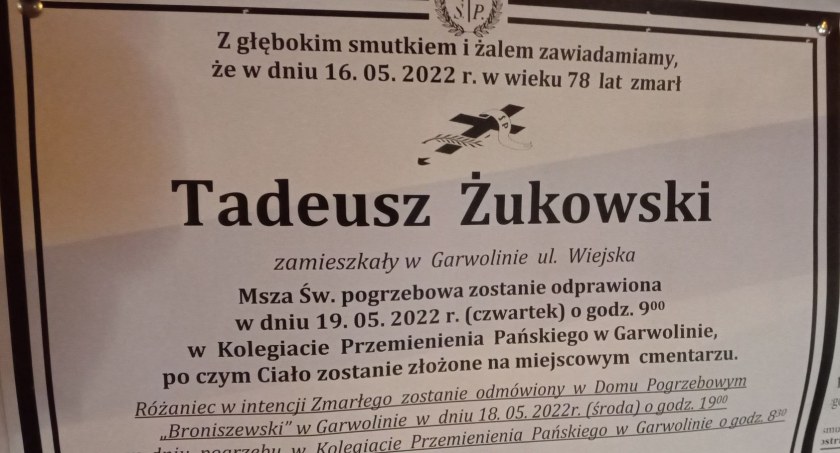 Zmarł Tadeusz Żukowski – Uroczystości pogrzebowe