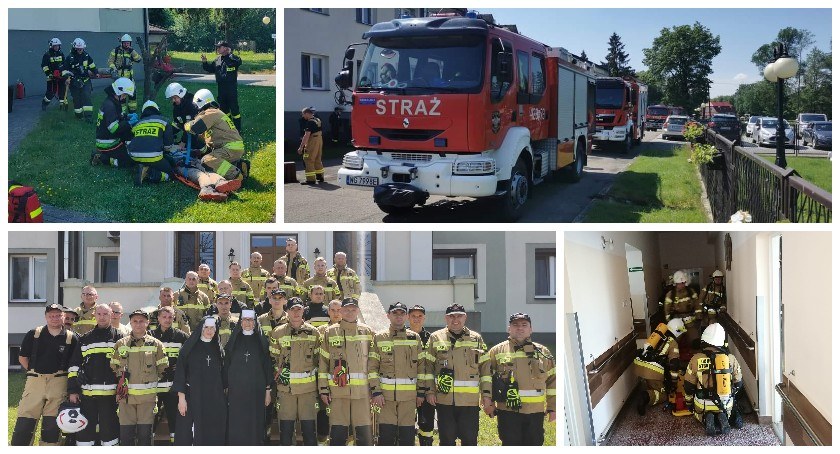 Pożar i ewakuacja w DPS – Trwają 3-dniowe ćwiczenia