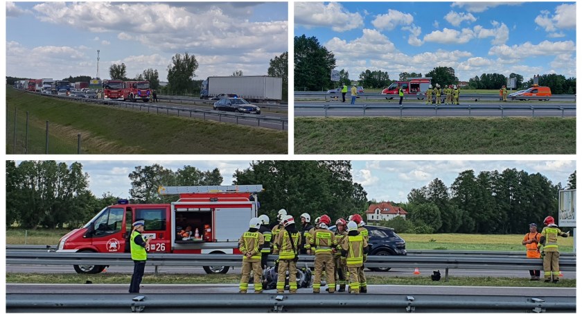 Śmiertelny wypadek na S17 - Motocyklista zapalił się – Video