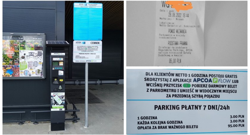 Parking przy Netto jest płatny! Klientka zapłaciła 95 zł kary!