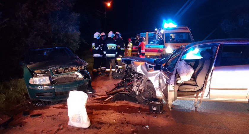 Poważny wypadek w Maciejowicach – Dwie osoby w szpitalu