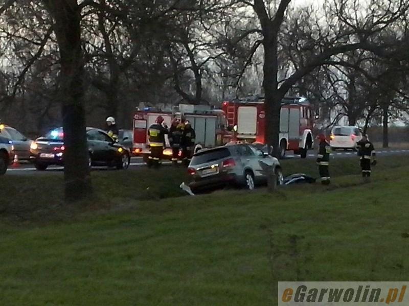 Gocław: Zjechał z jezdni i uderzył w drzewo