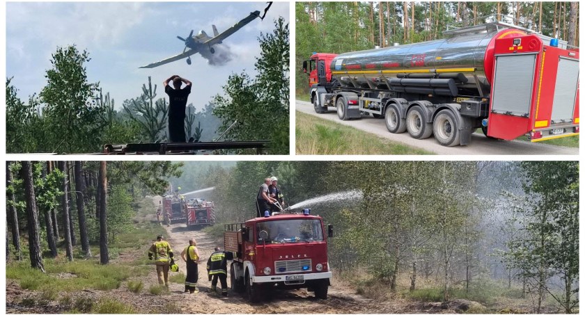Ogromny pożar lasu w gm. Maciejowice – Użyto samolotów i cysterny