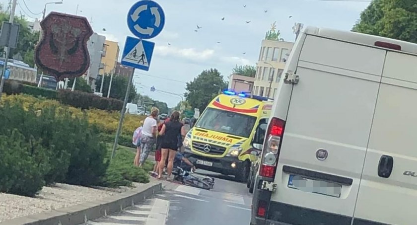 Potrącenie na ścieżce rowerowej