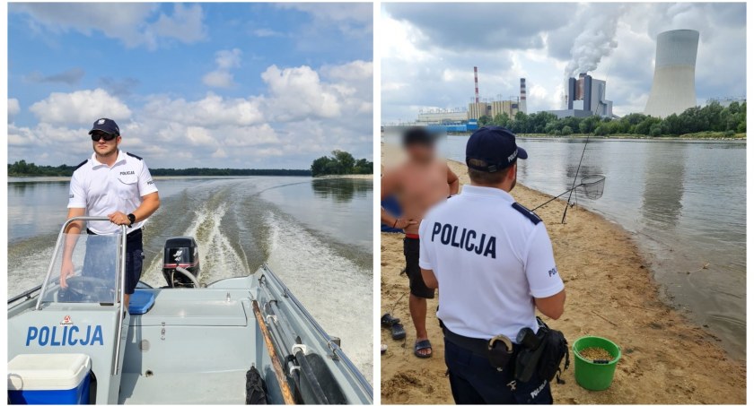 Policyjne wodne patrole na Wiśle 