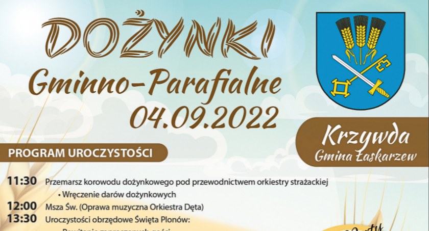 Dożynki gminno – parafialne w Krzywdzie. Gwiazdą wieczoru będzie After Party