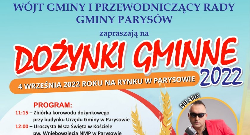 Dożynki gminne w Parysowie już w niedzielę