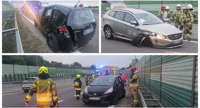 Kolizja samochodów na S17