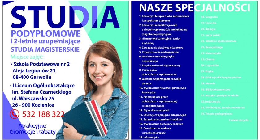 Studia podyplomowe w Garwolinie – Wybierz kierunek spośród wielu specjalności!