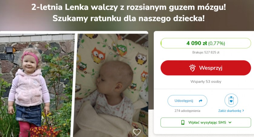 Rodzice szukają ratunku dla swojego dziecka – Ruszyła zbiórka dla małej Lenki 
