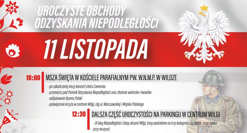 Dzień niepodległości w Wildze – Program obchodów