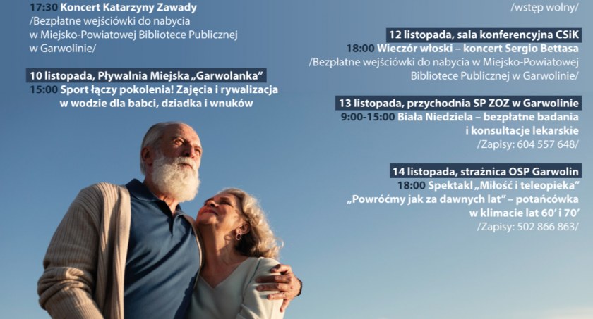 Seniorze, wybierz coś dla siebie! Program Garwolińskiego Tygodnia Seniora