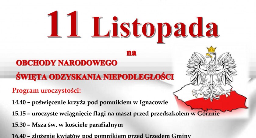 Narodowy Dzień Niepodległości w gminie Górzno