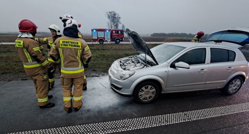 Na S17 zapalił się samochód