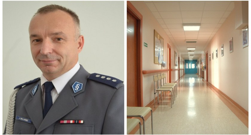 Komendant policji rozpoznał poszukiwanego na szpitalnym korytarzu