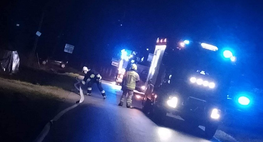 W środku nocy gasili pożar kotłowni