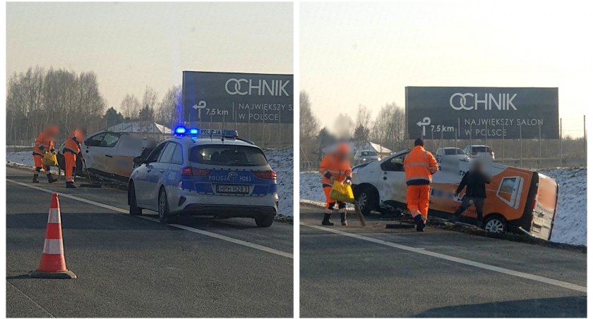 Dachowanie na S17 – Kierowca stracił panowanie nad pojazdem