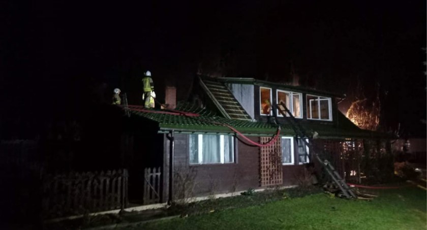 Pożar wybuchł na poddaszu