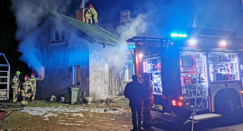 Pożar wybuchł wieczorem 