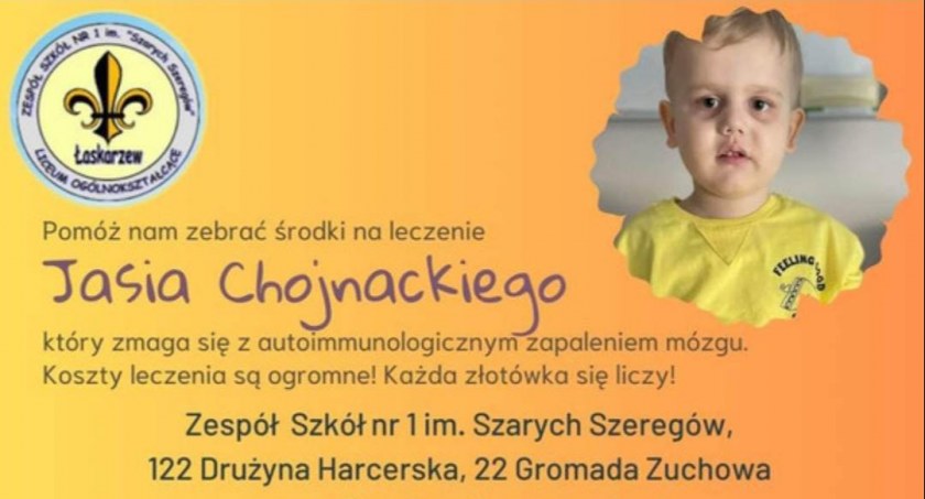 Przyjdź na kiermasz i pomóż zebrać środki na leczenie Jasia!