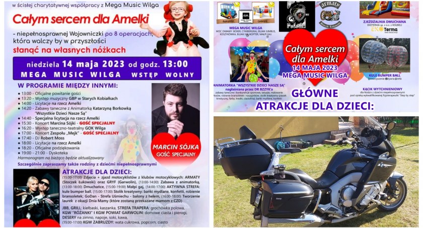 Festyn z gwiazdami i atrakcjami w Mega Music Wilga! Całym sercem dla Amelki!