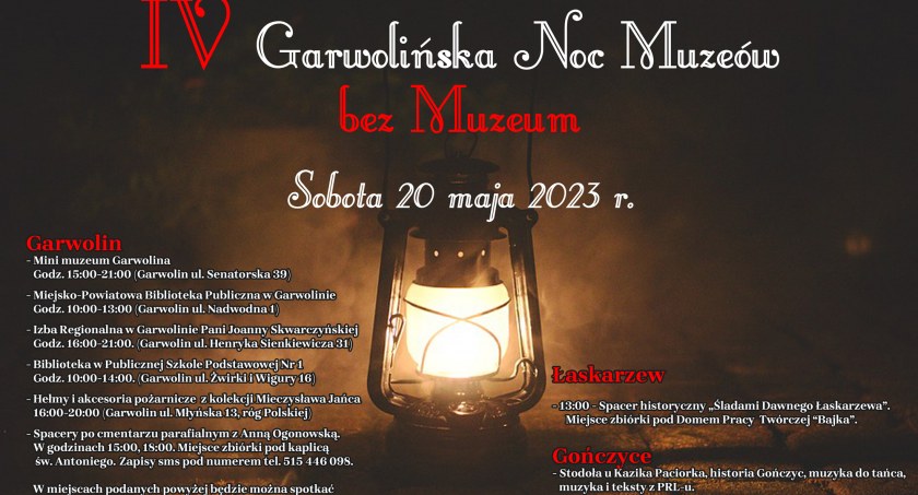 IV Garwolińska Noc Muzeów bez Muzeum już w sobotę!