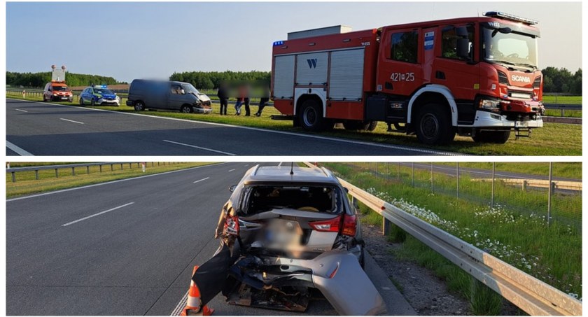 Jedna osoba w szpitalu po kolizji na S17