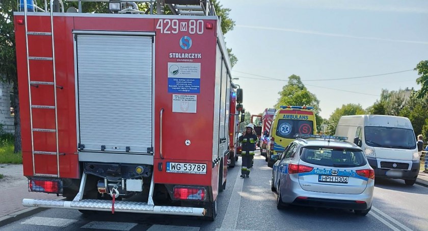 Wypadek w Trąbkach – Dwie osoby w szpitalu