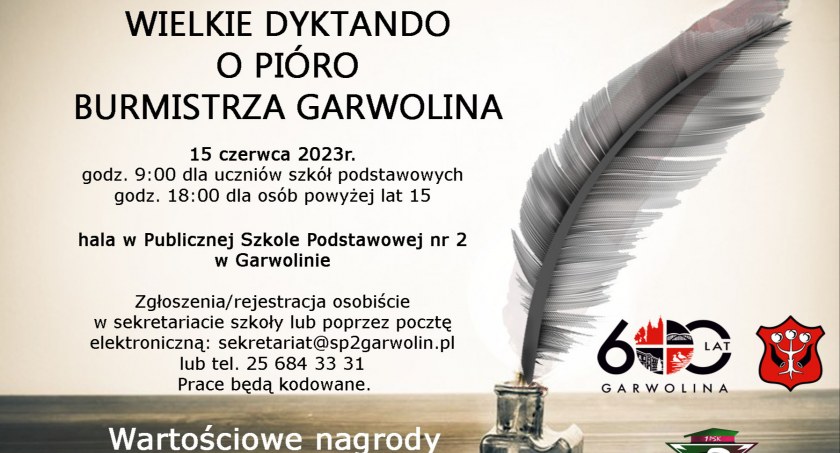 Wielkie Dyktando o Pióro Burmistrza Garwolina