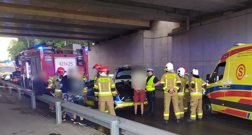 27-letni kierowca bmw próbował uciec z miejsca wypadku 