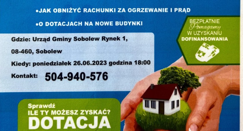 Dotacje z programu Czyste Powietrze – Spotkanie informacyjne w Sobolewie