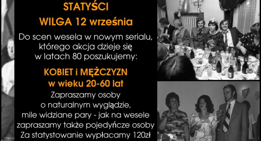 Statyści poszukiwani – Wystąp w serialu! Nagrania w naszym powiecie!