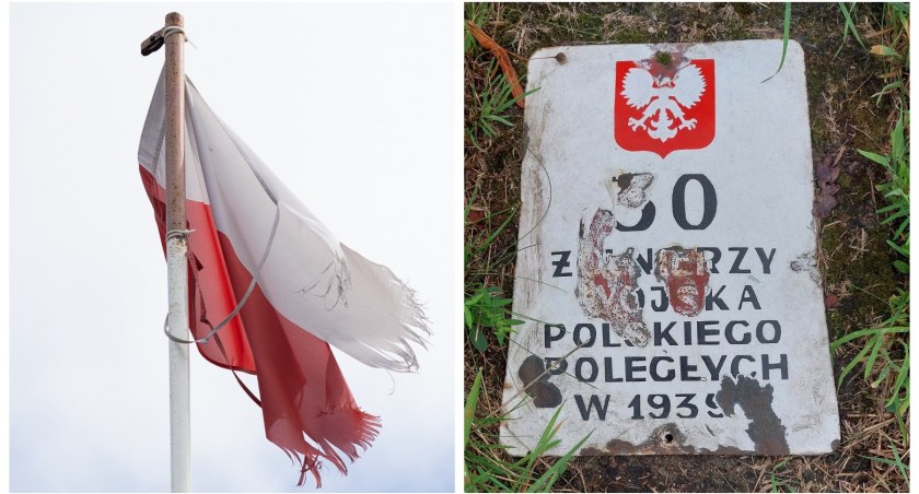 Flaga Polski wyglądała jak szmata, tablice zostały uszkodzone