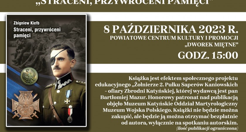 Straceni, przywróceni pamięci – Spotkanie autorskie ze Zbigniewem Kiełbem