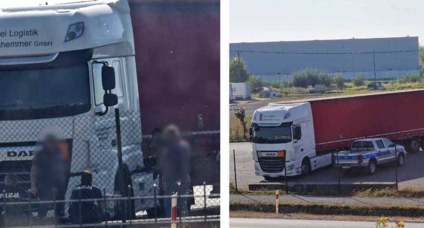 Pilnują jednej ciężarówki – Nawet pies tropiący był 