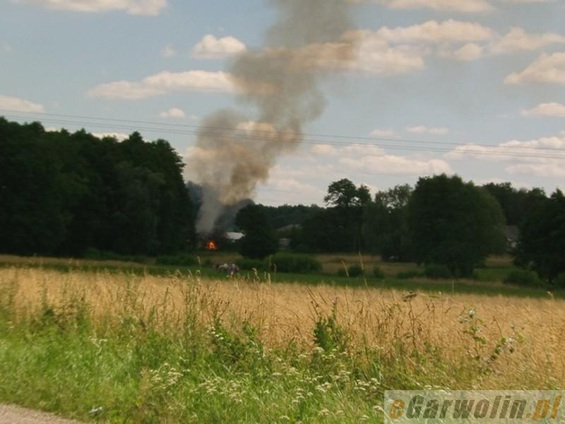 Pożar auta i warsztatu w Sokole