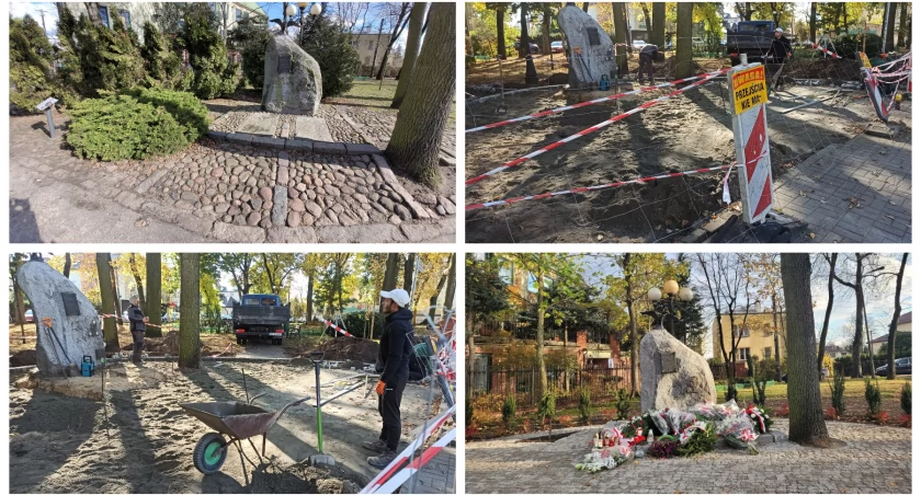 Odnowili Kamień Piłsudskiego w Garwolinie
