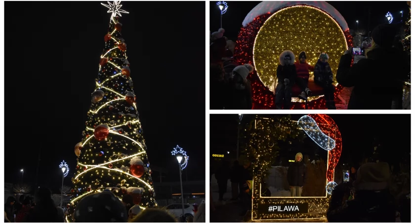 Bożonarodzeniowe iluminacje w Pilawie