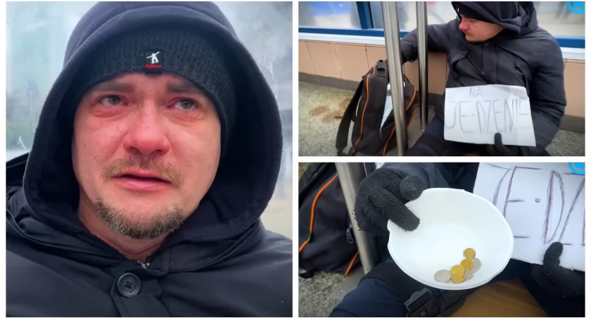 Żebrał w wigilię na jedzenie i bilet do domu za Garwolinem – Pan Bartek wrócił do domu VIDEO